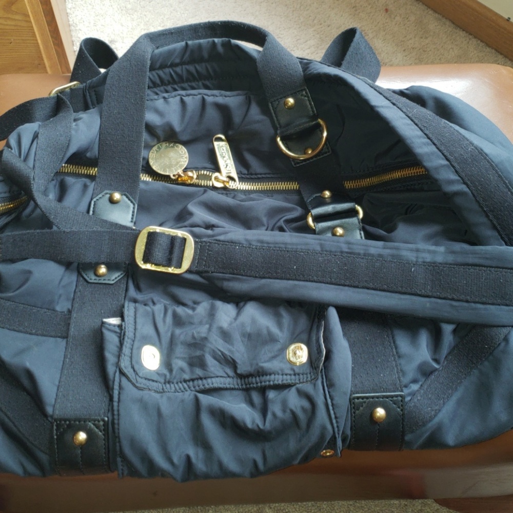 Stella McCartney black Le Sportsac duffel backpac